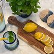Laden Sie das Bild in den Galerie-Viewer, Blue Coastal Minimalism Woven Coasters (set of 4) Oxandbear