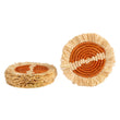 Laden Sie das Bild in den Galerie-Viewer, Earthen Craft Fringed Coasters - Earth Orange (set of 4) Oxandbear