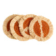 Laden Sie das Bild in den Galerie-Viewer, Earthen Craft Fringed Coasters - Earth Orange (set of 4) Oxandbear