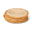 Laden Sie das Bild in den Galerie-Viewer, Soft Gold Ring Raffia Coasters (set of 4) Oxandbear