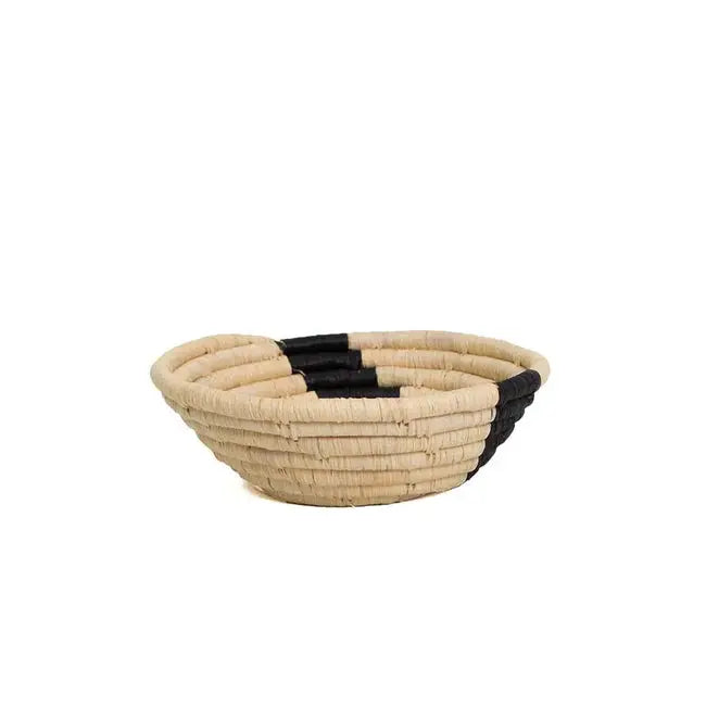 Black & Natural Striped Round Basket - 6" / 15cm Oxandbear
