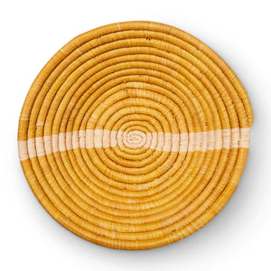 Mustard Striped Round Basket - 12" / 30,5cm Oxandbear